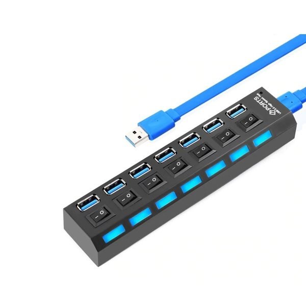 Hub Usb 3.0 7 Puertos De Alta Velocidad - Imagen 2