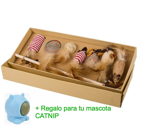 Set de Juguetes Interactivos con Catnip para Gatos - Seguro, Duradero y Divertido